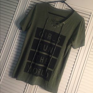 Girls run the world Lace top